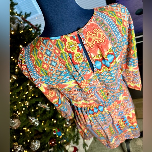 EUC Pink Owl Apparel Tribal Print Dress - Picture 8 of 13